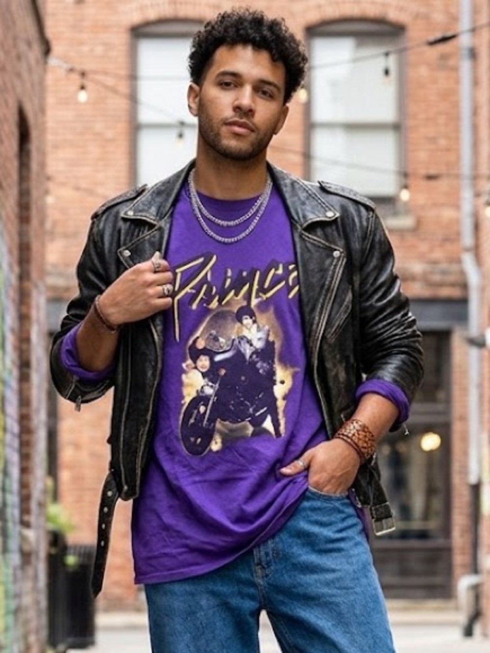 Prince Purple Motorcycle T Shirt